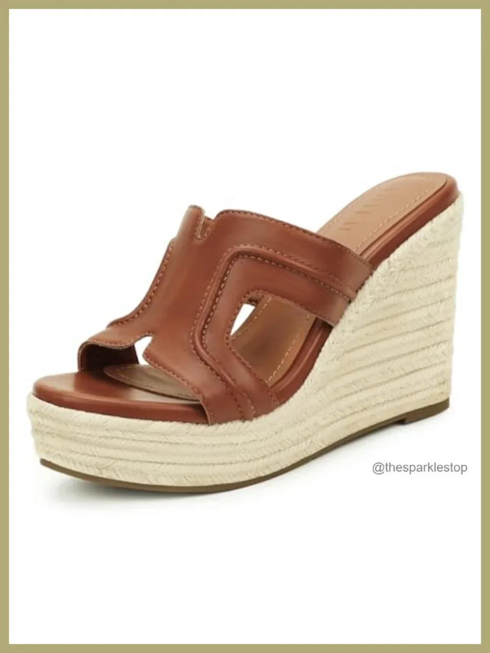 Wedge Sandals for Women Platform Espadrille Slides Slip On Open Toe H-Strap